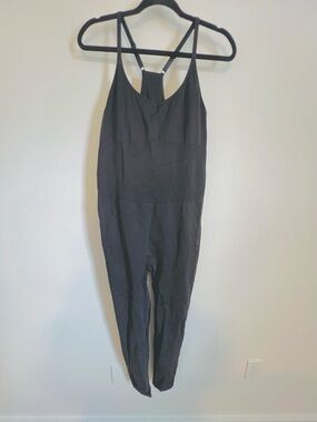 PINK Victoria's Secret Black Strappy Back Jumpsuit